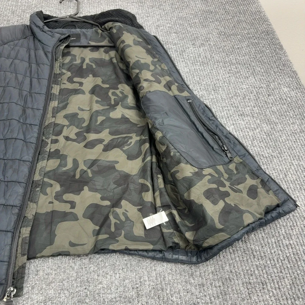 Banana‎ Republic Puffer Vest Mens L Black Polyester Quilted Camo Lined Gorpcore